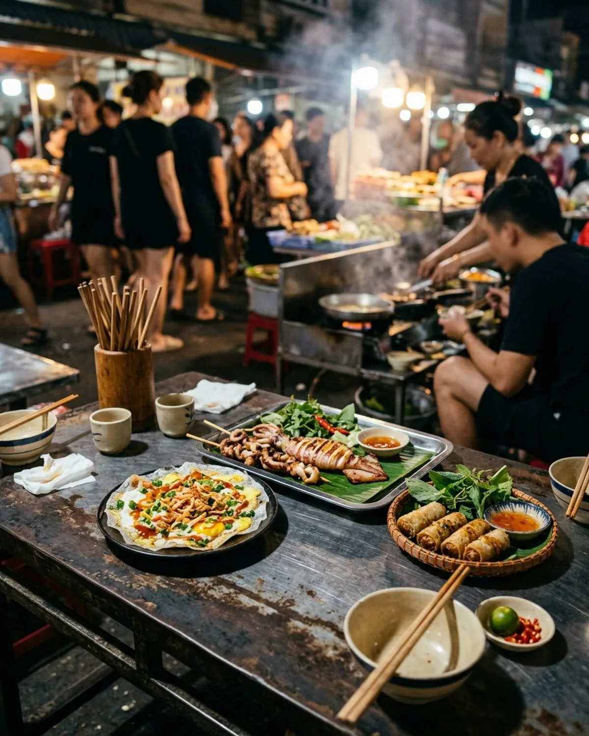 สตรีทฟู้ดตลาดกลางคืน